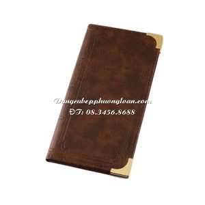 Kẹp Bill da tính tiền màu nâu