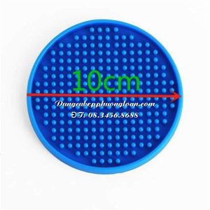 Lót cốc cao su màu xanh