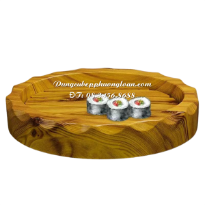Khay đựng Sashimi giả gỗ bầu dục 32.7x29.8cm SL-181