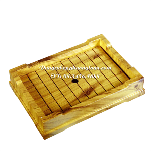 Khay đựng Sashimi giả gỗ chữ nhật 29.7x21.5cm SL-170