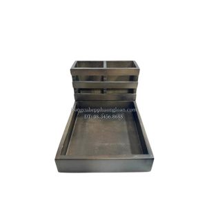 Khay đựng đũa thìa, gia vị đa năng bằng gỗ
