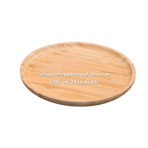 Khay gỗ tre Decor tròn 25x2cm