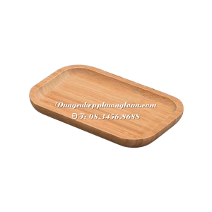 Khay gỗ tre Decor chữ nhật 20x13x2cm