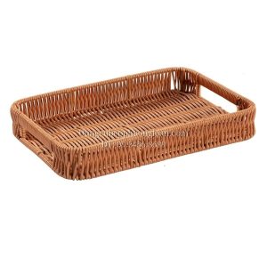 Rổ nhựa giả mây chữ nhật 35x25x5cm (4855)