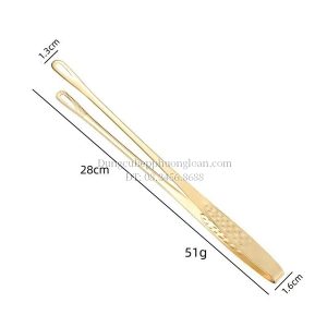 Kẹp gắp đồ nướng Hàn Quốc 28cm màu vàng inox 304 GRENEN TONGS 001-28S