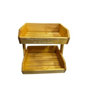 Kệ để trái cây 2 tầng bằng gỗ