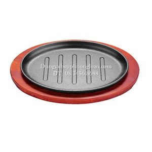 Khay gang nướng bầu dục kẻ 25cm TC129-25