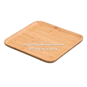 Khay gỗ tre Decor vuông 30x30x2cm