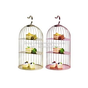 Giá để bánh lồng chim 3 tầng tròn 25xH50cm