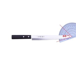 Dao thái Sashimi bản nhỏ cán nhựa đen lưỡi dài 280mm