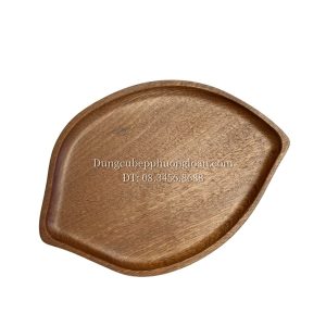 Khay gỗ decor hình chiếc lá 27x17cm