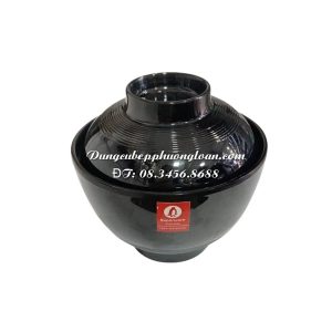 BV161-4 Bộ chén súp Miso có nắp 4'' (Đen)