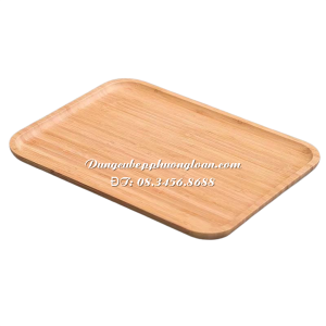 Khay gỗ tre Decor chữ nhật 40x30x2cm