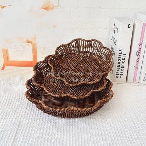 Rổ nhựa giả mây hình sao 25cm (7696)