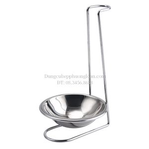 Đĩa Inox giá để muôi 11cm