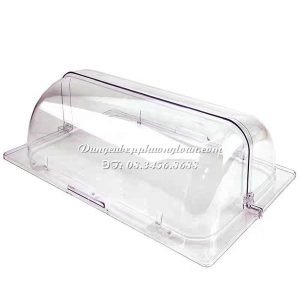 Nắp nhựa đậy thực phẩm chữ nhật mở 1/2 (54.5x36.5x17.5cm)