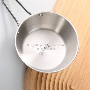 Bát uống rượu gạo Hàn Quốc inox 304, có tay cầm 13cm