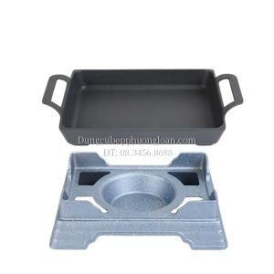 Bộ bếp hâm đốt cồn chữ nhật 24x17cm