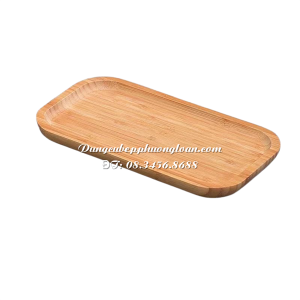 Khay gỗ tre Decor chữ nhật 25x14x1.7cm