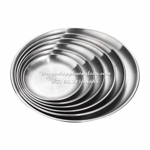 Đĩa Inox tròn 1 lớp Hàn Quốc 20cm