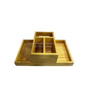 Hộp đũa đa năng 5 ngăn bằng gỗ