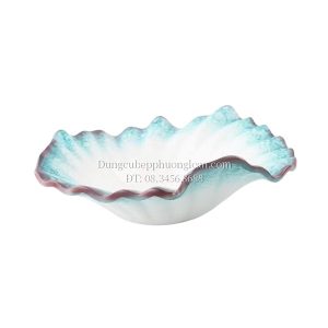 Khay đựng Sashimi nhựa hình bông hoa 39*39*14cm