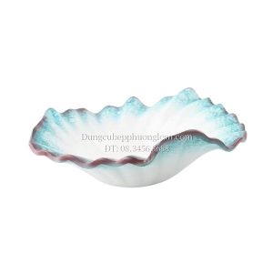 Khay đựng Sashimi nhựa hình bông hoa 39*39*14cm