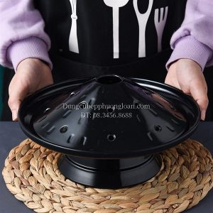 Tháp đựng thịt Melamine 29cm màu đen