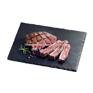 Đĩa đá đen chữ nhật 25x20cm