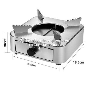 Bếp cồn Inox hình vuông màu trắng