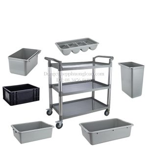 Khay nhựa treo xe đẩy nhựa C003 (32x20x18cm)
