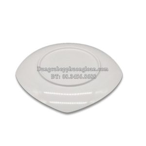 DVC 06 Đĩa nhựa phíp vuông cạn 6 (Trắng)