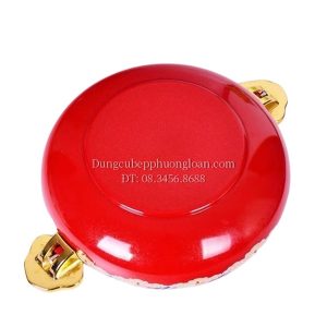 Bộ bếp hâm đốt cồn + nồi màu thổ cẩm 26cm