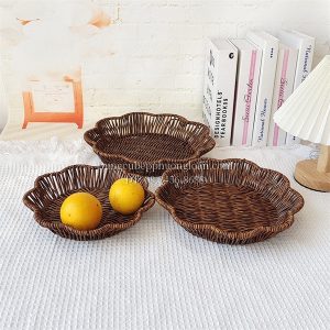 Rổ nhựa giả mây hình sao 25cm (7696)
