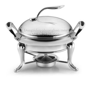 Nồi hấp tròn Inox 26cm có quai (Trắng) 8026A