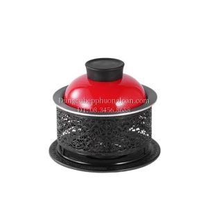 Bộ nồi Soup đốt cồn màu đỏ 25cm