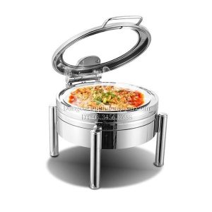 Nồi Buffet hơi tròn 43cm chân trụ 4033