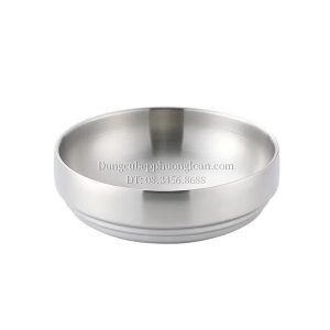 Bát mì lạnh kiểu Hàn Quốc inox 304, 2 lớp cách nhiệt 19cm