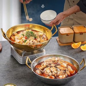 Nồi lẩu Inox Hàn Quốc sâu lòng chấm búa 24cm GRENEN POT 005-24AS