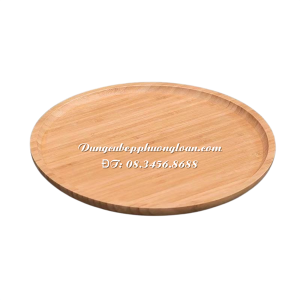 Khay gỗ tre Decor tròn 30x2cm