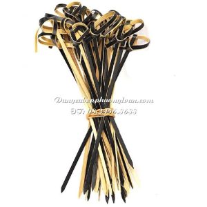 Túi xiên Decor tre màu đen 12cm