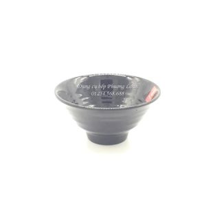 BV041-5 Chén cơm có vân 5 (Đen)