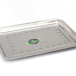 Khay Inox 1 lớp sâu 2cm 35x50cm