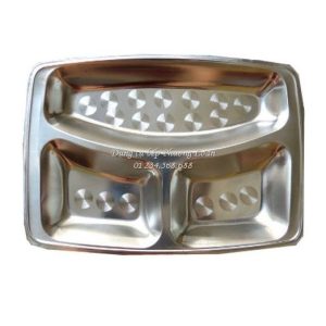 Khay cơm Inox 3 ngăn