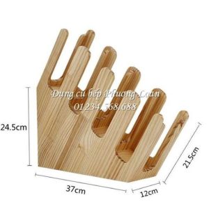 Kệ úp cốc trà sữa bằng gỗ