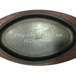 Khay gang nướng bầu dục 26 có viền