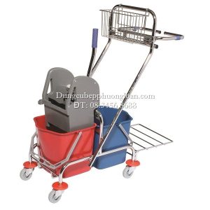 Xe vắt móp đôi 34L khung Inox