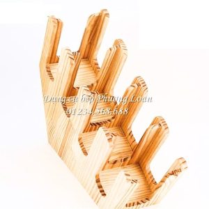 Kệ úp cốc trà sữa bằng gỗ