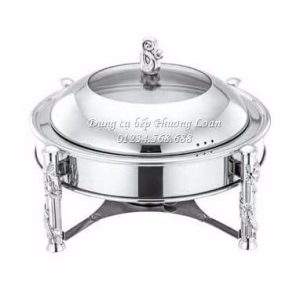 Nồi hấp tròn Inox 26cm chân rồng (Trắng)