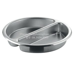 Khay Inox 2 ngăn nồi Buffet tròn 35cm